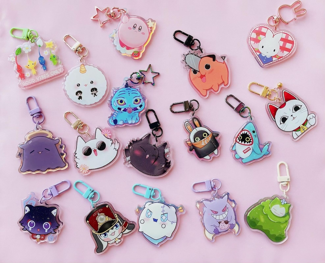 その他アニメ2.1インチマスコットキャラキーホルダー - Etsy 日本