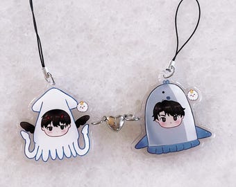 ORV Tintenfisch Kdj & Mondfisch Yjh verbinden Handyanhänger im SET