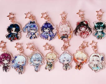 Honkai Star Schiene 6,5 cm Glitter Schlüsselanhänger