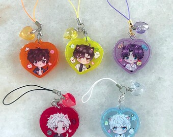 LADS Herz 3,8 cm acryl Farbe Gelee Handyanhänger