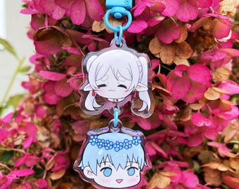 Frieren paar Doppel Charm Schlüsselanhänger