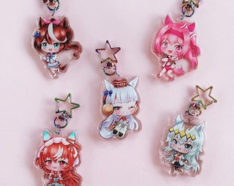 Hübsche derby 2,5-Zoll-Glitzer-Schlüsselanhänger