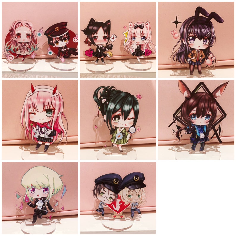 Color Standee Mini Anime Character Acrylic Standee, Double Sided (4 Inch) SALE - Etsy