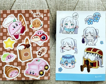 A6 Misc Anime Vinyl Stickerblätter