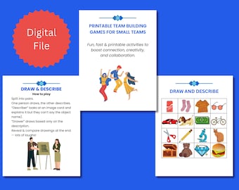 Giochi di team building: 10 divertenti rompighiaccio per l'ufficio - Canva e PDF (stampabili, modificabili, per piccoli team)