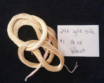 Vintage 24k Wheat Gold Thread 1/8 oz (Early 1920's)