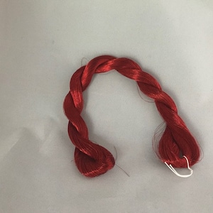 Red Rare Metallic Silk thread