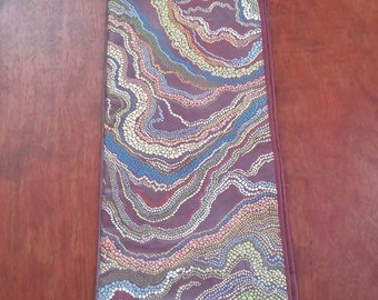 O 153 Obi and belt- Purple with Rainbow Wave stitch