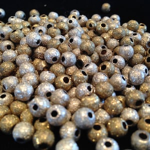 African Brass Glittery Ball Beads ( Sold in Groups of 20 Beads)