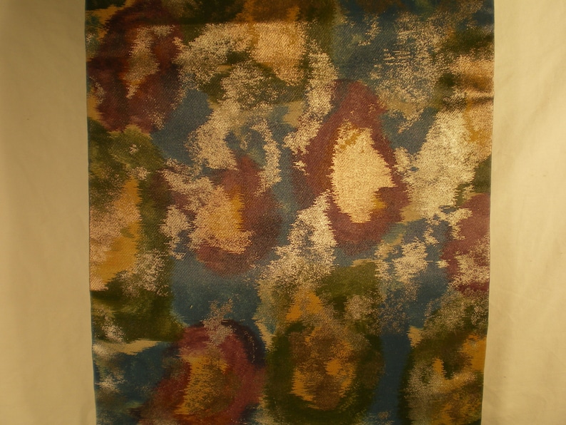 O84 Vintage Japanese Silk Abstract Colorful Watercolor