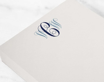 Personalized Notepad - Custom Monogram Stationery Gift | TRADITIONAL SCRIPT