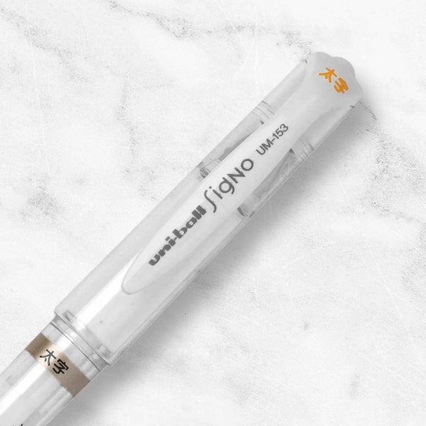 Uni Ball Signo UM153 White Ink Gel Pen, Acid-Free Broad 1mm Point, Dark Envelopes & Stationery Papers, Made in Japan by Mitsubishi Pencil Co