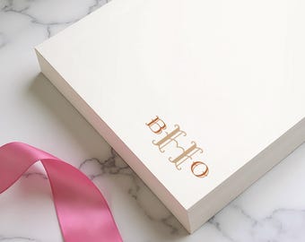 Monogrammed Notepad - Personalized Stationery Gift for Her | MONTEREY MONOGRAM