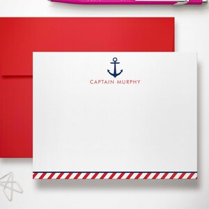 Personalisiertes Briefpapier - flaches Grußkarten-Set, benutzerdefinierte Dankeskarten | SEEKANKER