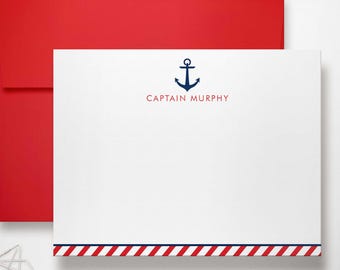 Personalisiertes Briefpapier - flaches Grußkarten-Set, benutzerdefinierte Dankeskarten | SEEKANKER