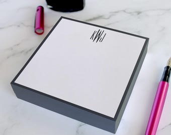 Personalized Notepad - Square Note Pad with Custom Monogram | SLIM MONOGRAM