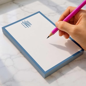 Personalized Monogrammed Notepad - Custom Stationary Gift for Women | SLIM MONOGRAM