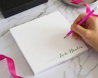 Personalized Square Notepad - Custom Memo Pad, Name Note Pad | SIMPLE CALLIGRAPHY