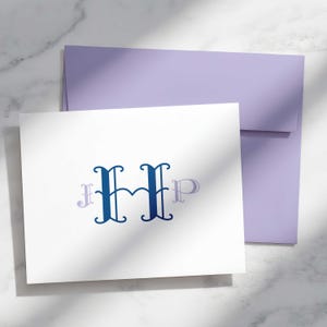 Personalized Stationary - Folded Notecards with Envelopes | MONTEREY MONOGRAM