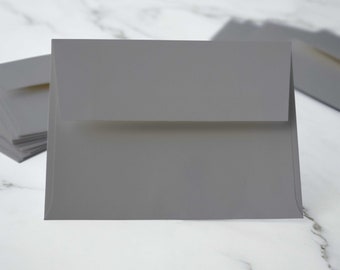 Medium Grey A2 Envelopes for Notecards & Stationary | STORM 4 3/8" x 5 3/4"