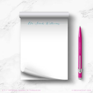 Personalized Notepads, Custom Women's To Do Lists, Notepaper Memo Scratchpads, 1st Anniversary Stationary Gifts for Her SIMPLE CALLIGRAPHY image 8