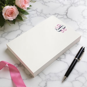 Bloc de notas personalizado – Bloc de notas y bloc de notas con monograma personalizado / ESCRITURA TRADICIONAL