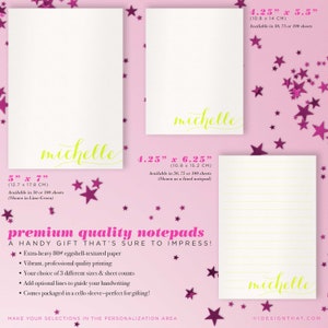 Personalized Notepad To Do List Custom Memo Pad or Scratch Pad Writing Paper Stationery Note Pads HOLLA SWASH image 9