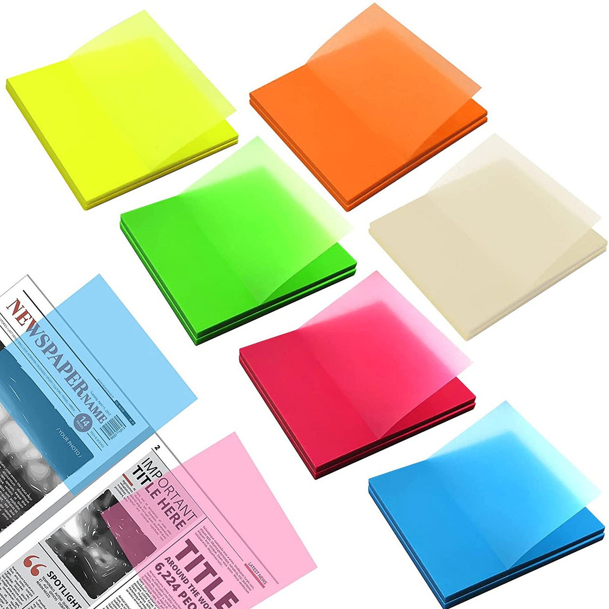50 Pads Mini Sticky Notes 1.5X 2 inch, Small Self  