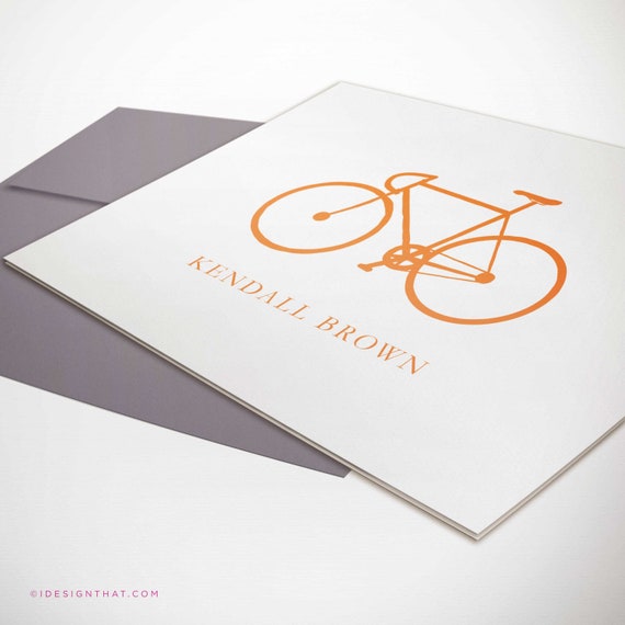 Gift Box of Cycle Race Thank You Note Cards BICYCLE RIDE Custom Bike Stationary Notecards Personalized Letter Writing Stationery Set