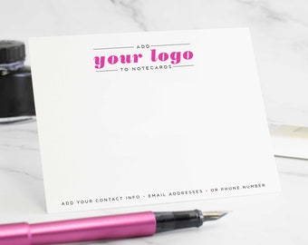 Papeterie d'affaires personnalisées, Cartes de correspondance plates personnalisées avec le logo de votre entreprise, Papeterie pour patron d'entreprise | VOTRE LOGO ICI