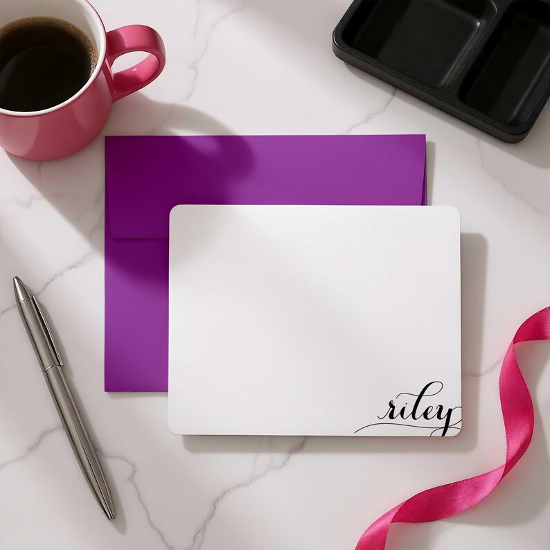 Cute personalized stationery set for girls, teens, college students, bridesmaids, and friends