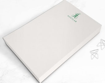 Monogrammed To Do List Notepad | Personalized Note Pad Stationary | Teacher Memo Pad or Scratch Pad of Writing Paper | FAMILY MONOGRAM