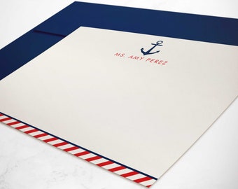 Personalized Stationary Notecards - Custom Sailing Thank You Notes | NAUTICAL ANCHOR