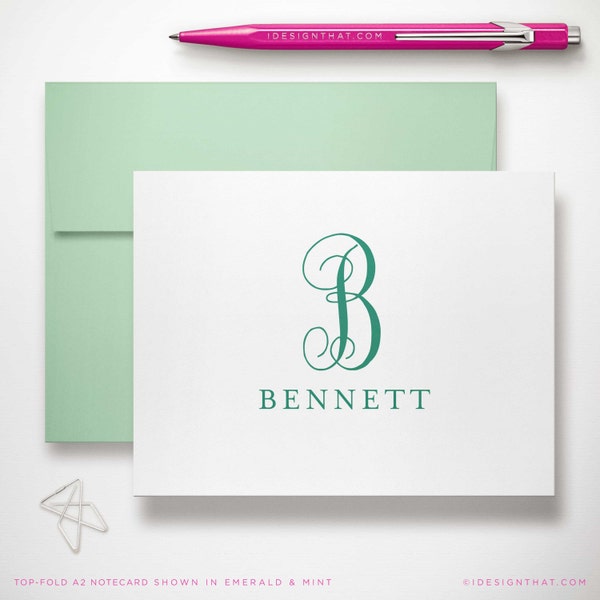 Personalized Stationary Set of Monogram Notecards | Thank You Note Cards Stationery Set | FAMILY MONOGRAM