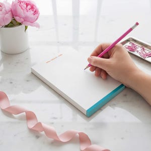 Partner memo pad personalized with a name or custom wording for an anniversary, shared office, home desk, or thoughtful everyday gift.