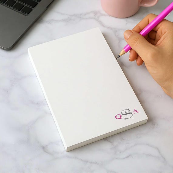 Personalized Notepads - Thick Monogrammed Writing Pad | MONTEREY MONOGRAM