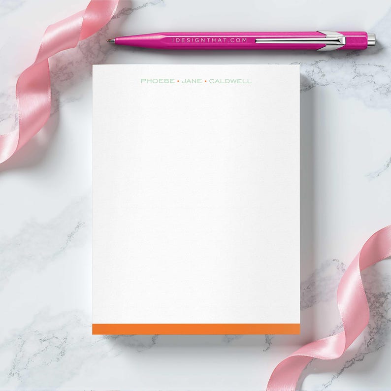 Modern notepads personalized as birthday, graduation, new job, promotion, Father’s Day, or professional desk gifts for men.