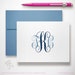 Personalized Stationary Set of Monogram Notecards | Monogrammed Wedding Stationery | Custom Thank You Note Cards | TRADITIONAL SCRIPT 