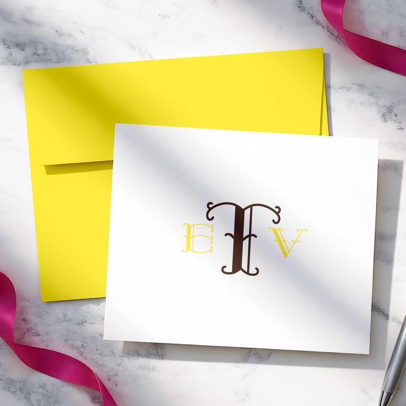 Personalized Stationary Set - Wedding Thank You Notes, Cards With ...
