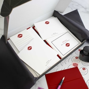 Boxed Sets mit Briefpapier, Liebesbrief-Kits | Romantischer Kuss