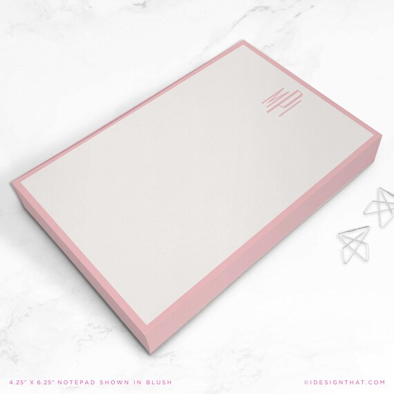 Personalized Monogrammed Notepads - Custom To Do List Memo Stationary | SLIM MONOGRAM