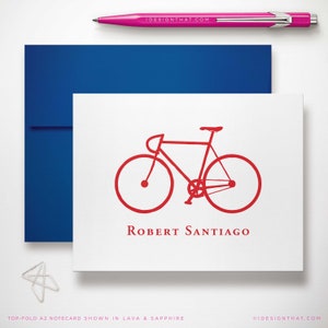 Custom Bike Note Cards for Cyclists – Personalized Stationary Gift for Him, Riders & Men | BICYCLE RIDE