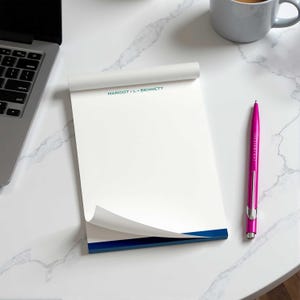 Custom note pad personalized for a small business owner, professional, coworker, graduate, or anyone who always has an idea in progress.