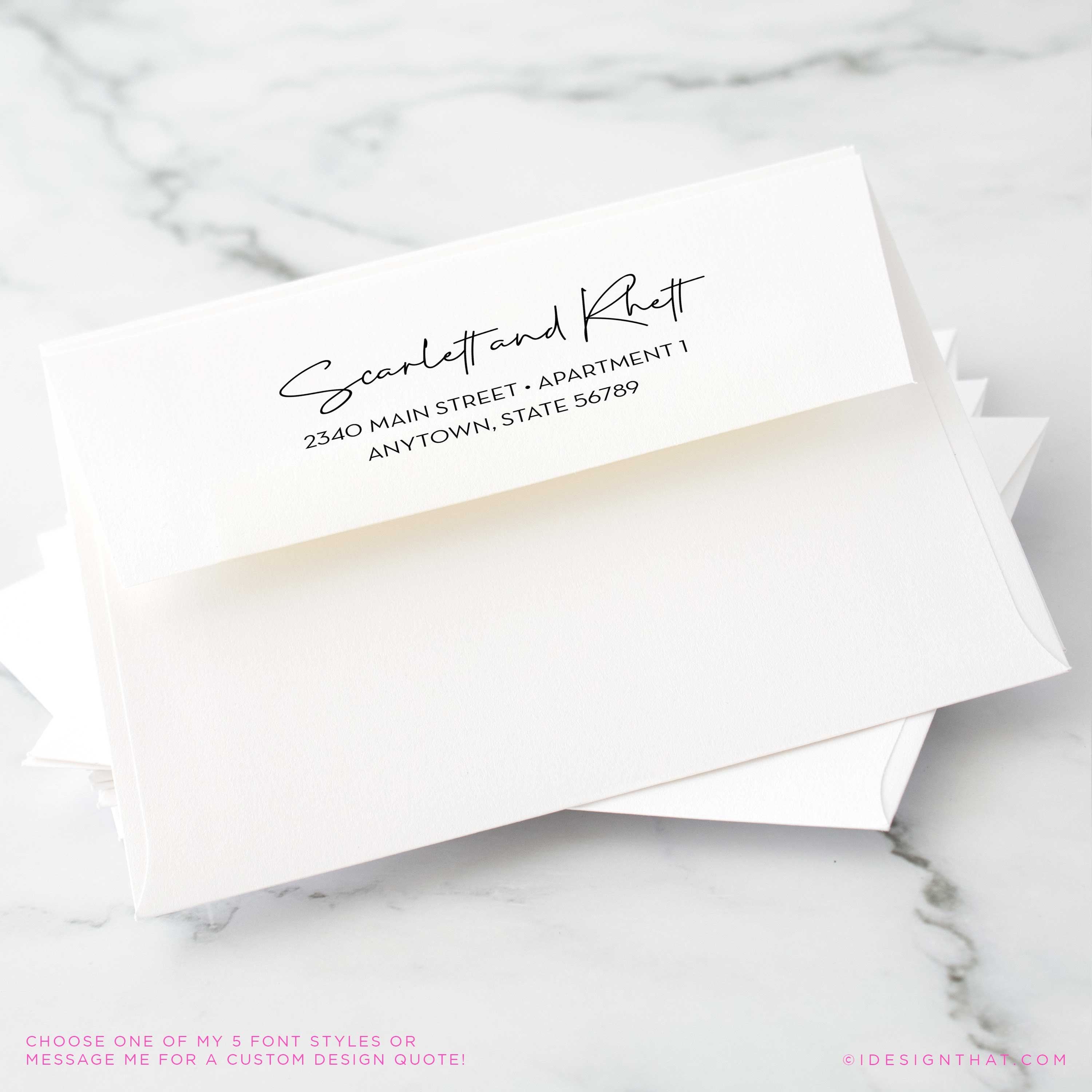 Cards and Pockets - Full Guest Address Printed Envelopes