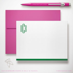 Personalized Stationary Set of Monogrammed Notecards | Custom Stationery Thank You Note Cards | SLIM MONOGRAM