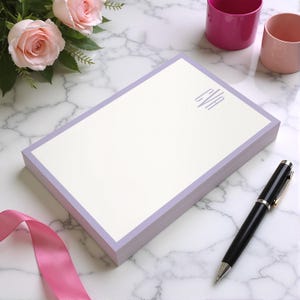 Personalized notepad for women with a slim monogram design, made for thoughtful lists, quick notes, and everyday writing.