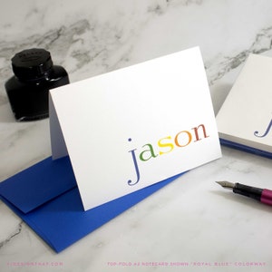 Personalisierte Kinder stationäre Set von gefalteten Notecards | Kinder Danke Note Card Briefpapier | Einzigartiges Baby-Geschenk | AMPHORA