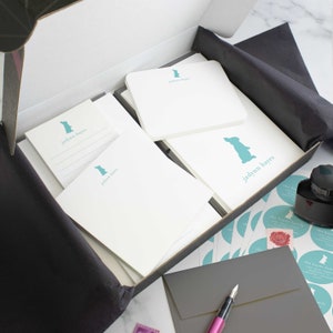 Cadeausets voor schrijven in doos met gepersonaliseerde schrijfwaren voor kinderen | KONIJNTJE