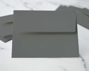 Dark Gray A2 Envelopes for Stationary Notes RSVPs Reply Cards or Announcements | CHARCOAL GREY 4 3/8" x 5 3/4"