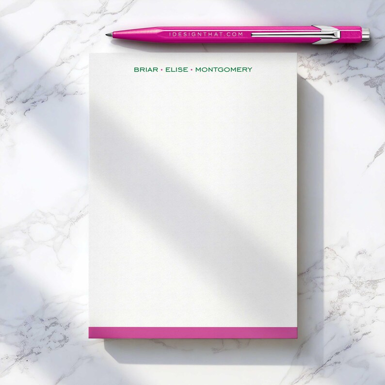 100 sheet notepad option for a substantial personalized gift he can keep using for lists, ideas, projects, and everyday notes.